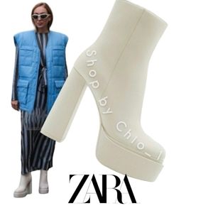 ZARA platform ankle boots  bloggers favorite